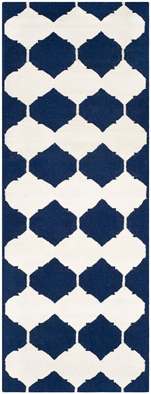 Safavieh Dhurries Dhu624D Navy / Ivory Geometric Area Rug