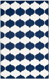 Safavieh Dhurries Dhu624D Navy / Ivory Geometric Area Rug