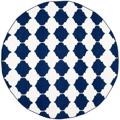 Safavieh Dhurries Dhu624D Navy / Ivory Geometric Area Rug