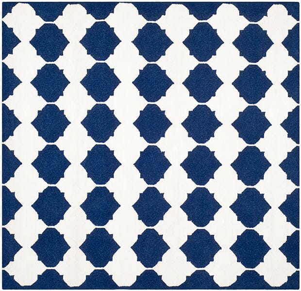 Safavieh Dhurries Dhu624D Navy / Ivory Geometric Area Rug