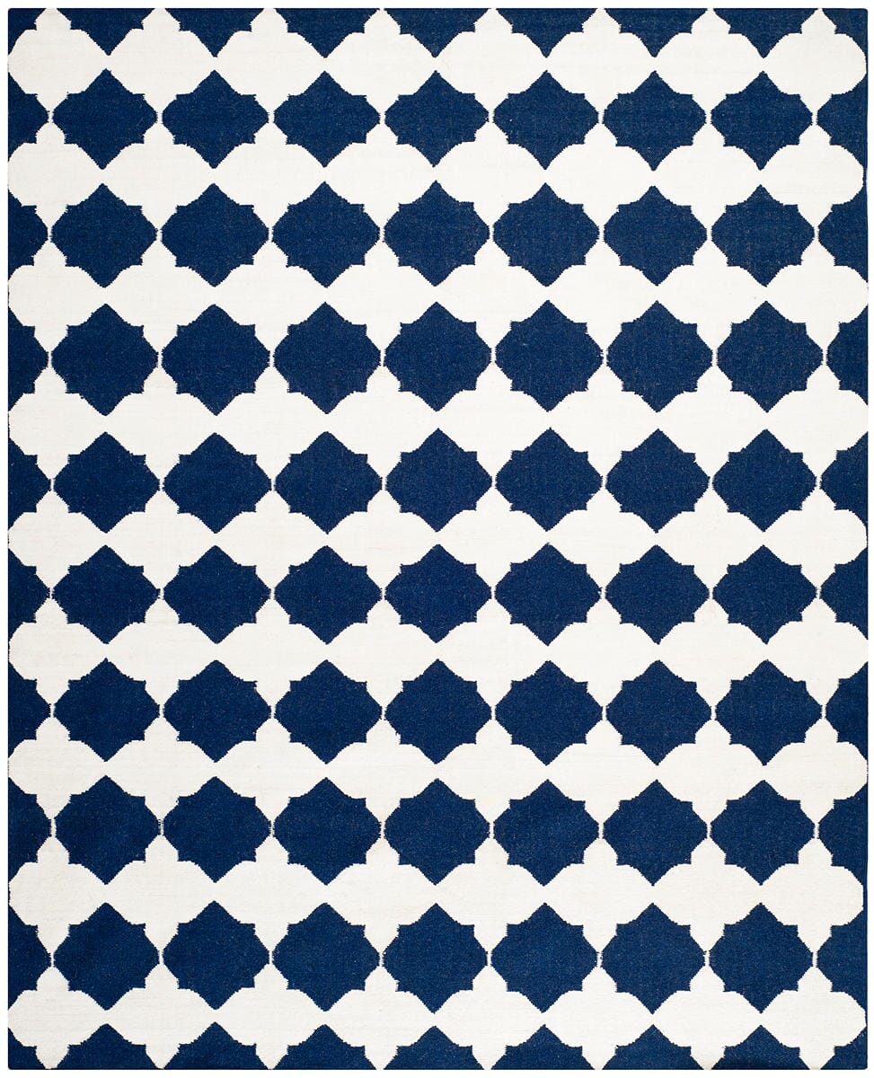 Safavieh Dhurries Dhu624D Navy / Ivory Geometric Area Rug