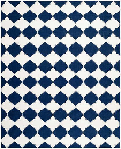 Safavieh Dhurries Dhu624D Navy / Ivory Geometric Area Rug