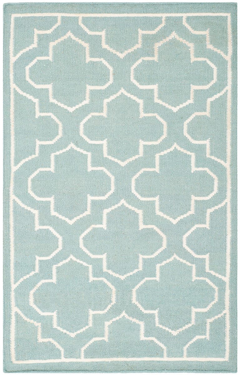 Safavieh Dhurries Dhu625A Blue / Ivory Geometric Area Rug