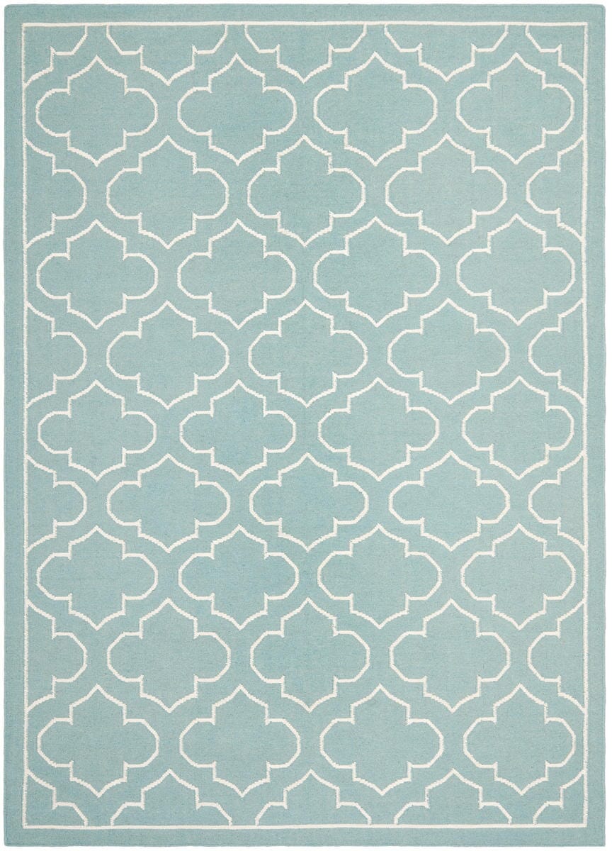 Safavieh Dhurries Dhu625A Blue / Ivory Geometric Area Rug