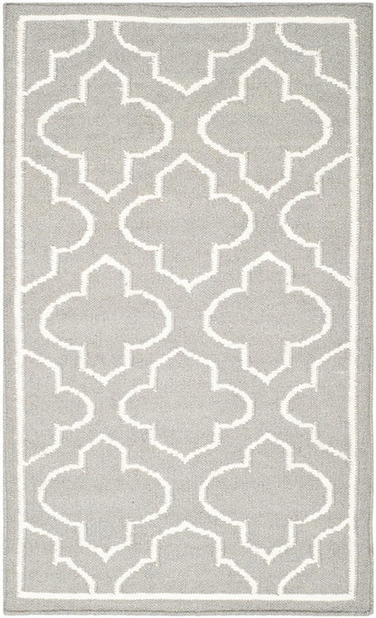 Safavieh Dhurries Dhu625B Grey / Ivory Geometric Area Rug