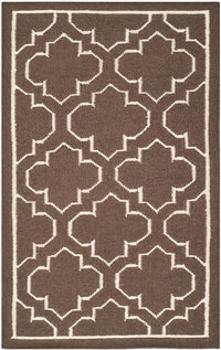 Safavieh Dhurries Dhu625C Brown / Ivory Geometric Area Rug