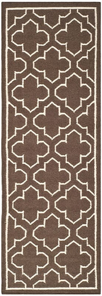 Safavieh Dhurries Dhu625C Brown / Ivory Geometric Area Rug