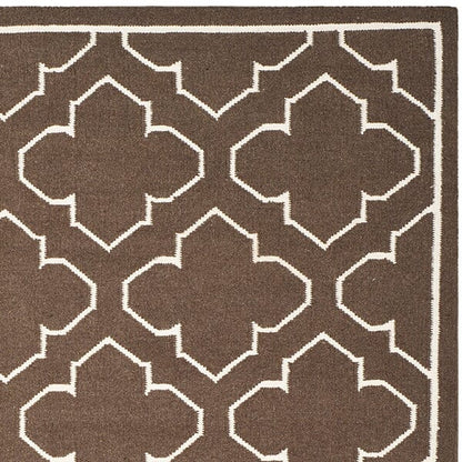 Safavieh Dhurries Dhu625C Brown / Ivory Geometric Area Rug