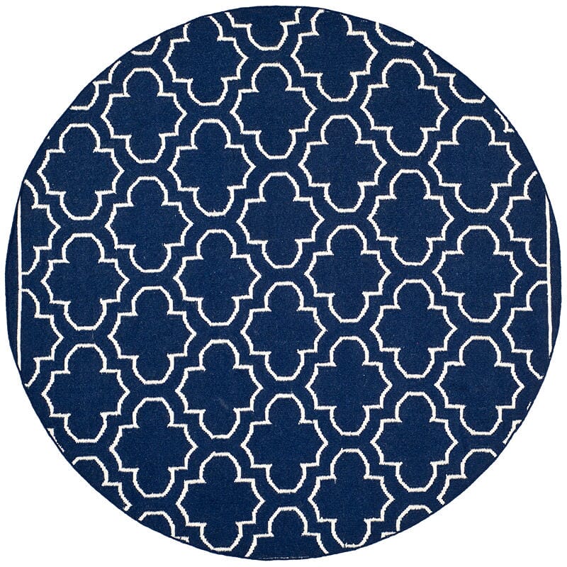 Safavieh Dhurries Dhu625D Navy / Ivory Geometric Area Rug