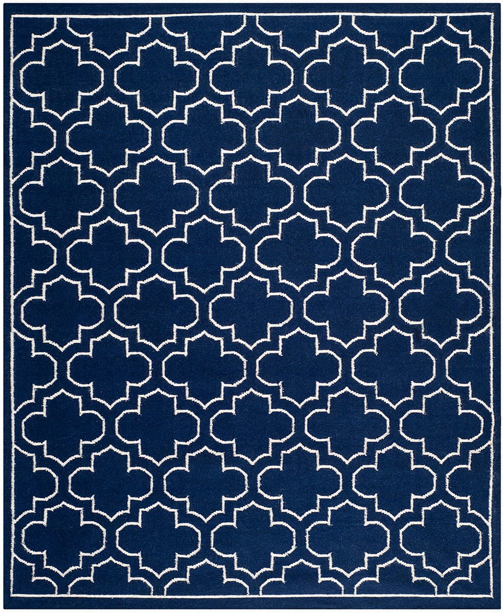 Safavieh Dhurries Dhu625D Navy / Ivory Geometric Area Rug