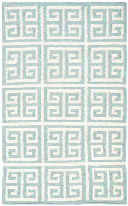 Safavieh Dhurries Dhu626A Blue / Ivory Geometric Area Rug