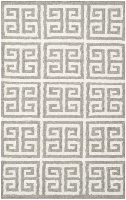 Safavieh Dhurries Dhu626B Grey / Ivory Geometric Area Rug