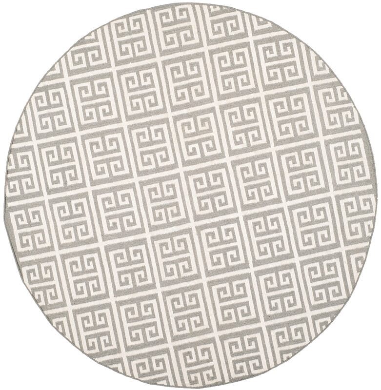 Safavieh Dhurries Dhu626B Grey / Ivory Geometric Area Rug