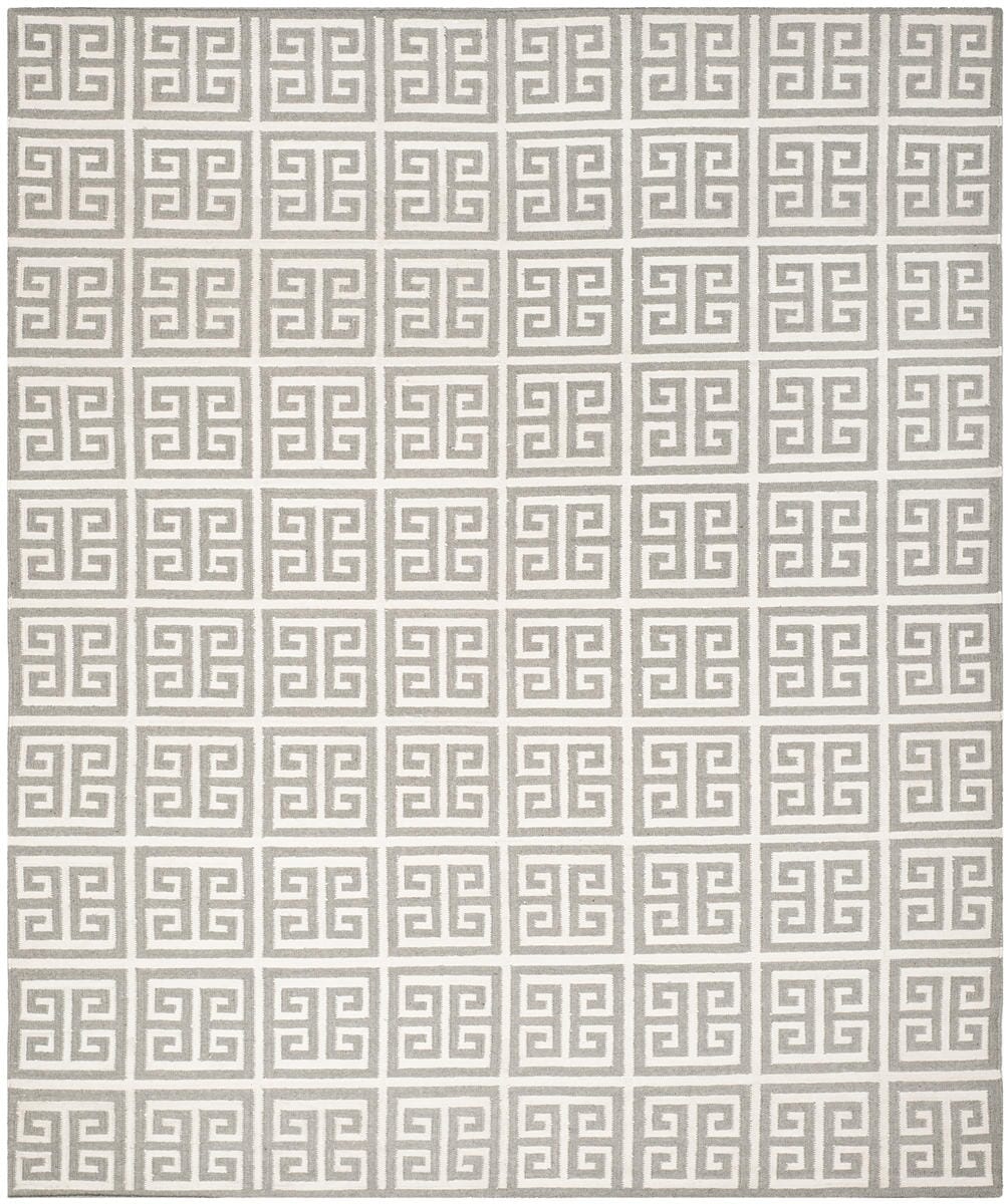 Safavieh Dhurries Dhu626B Grey / Ivory Geometric Area Rug