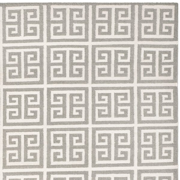 Safavieh Dhurries Dhu626B Grey / Ivory Geometric Area Rug