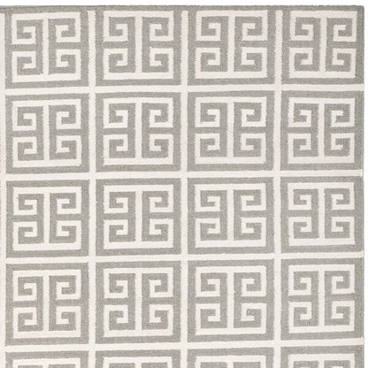 Safavieh Dhurries Dhu626B Grey / Ivory Geometric Area Rug