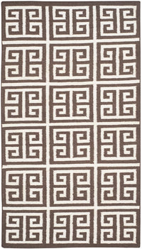 Safavieh Dhurries Dhu626C Brown / Ivory Geometric Area Rug