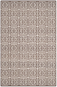 Safavieh Dhurries Dhu626C Brown / Ivory Geometric Area Rug