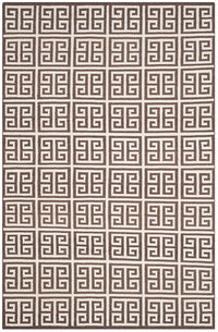 Safavieh Dhurries Dhu626C Brown / Ivory Geometric Area Rug
