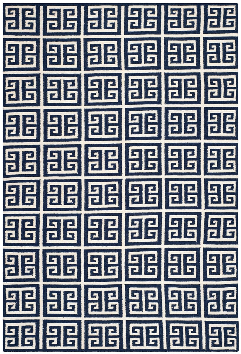 Safavieh Dhurries Dhu626D Navy / Ivory Geometric Area Rug