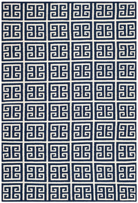 Safavieh Dhurries Dhu626D Navy / Ivory Geometric Area Rug