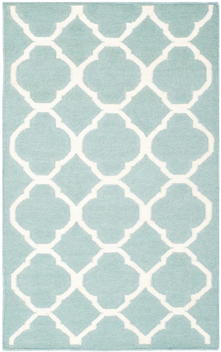 Safavieh Dhurries Dhu627A Blue / Ivory Geometric Area Rug