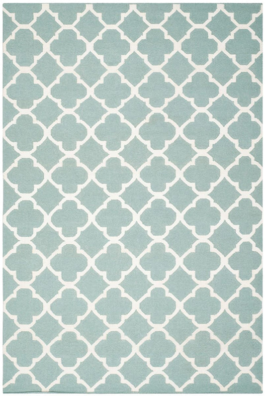 Safavieh Dhurries Dhu627A Blue / Ivory Geometric Area Rug