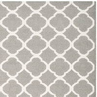 Safavieh Dhurries Dhu627B Grey / Ivory Geometric Area Rug