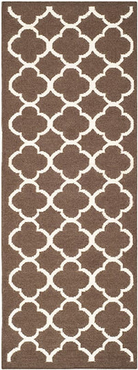 Safavieh Dhurries Dhu627C Brown / Ivory Geometric Area Rug