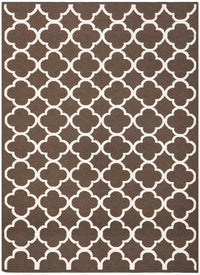 Safavieh Dhurries Dhu627C Brown / Ivory Geometric Area Rug