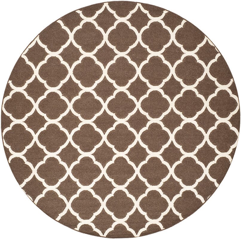 Safavieh Dhurries Dhu627C Brown / Ivory Geometric Area Rug