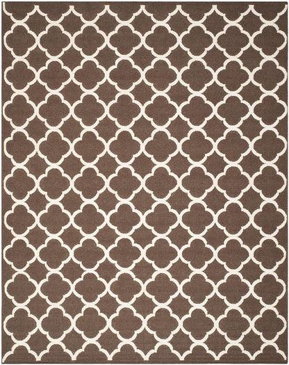 Safavieh Dhurries Dhu627C Brown / Ivory Geometric Area Rug