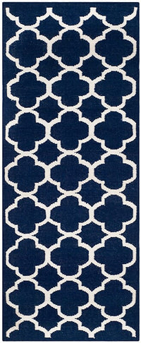 Safavieh Dhurries Dhu627D Navy / Ivory Geometric Area Rug