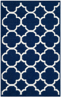 Safavieh Dhurries Dhu627D Navy / Ivory Geometric Area Rug