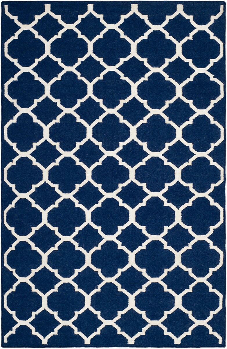 Safavieh Dhurries Dhu627D Navy / Ivory Geometric Area Rug