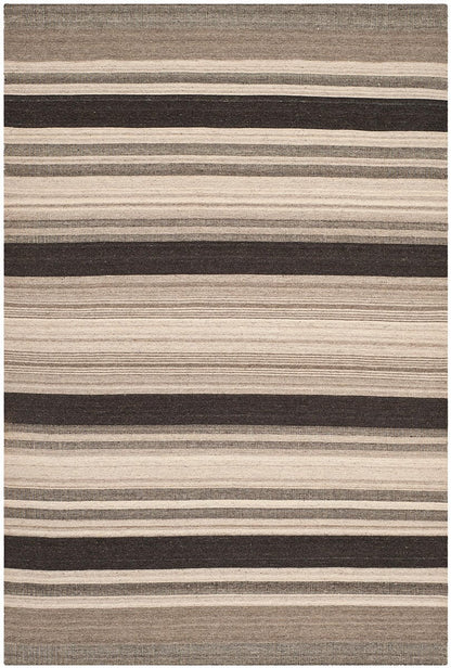 Safavieh Dhurries Dhu628A Natural / Black Striped Area Rug