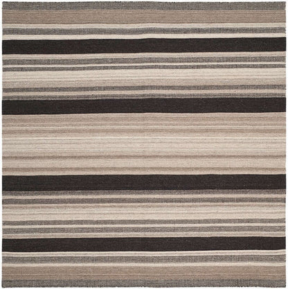 Safavieh Dhurries Dhu628A Natural / Black Striped Area Rug