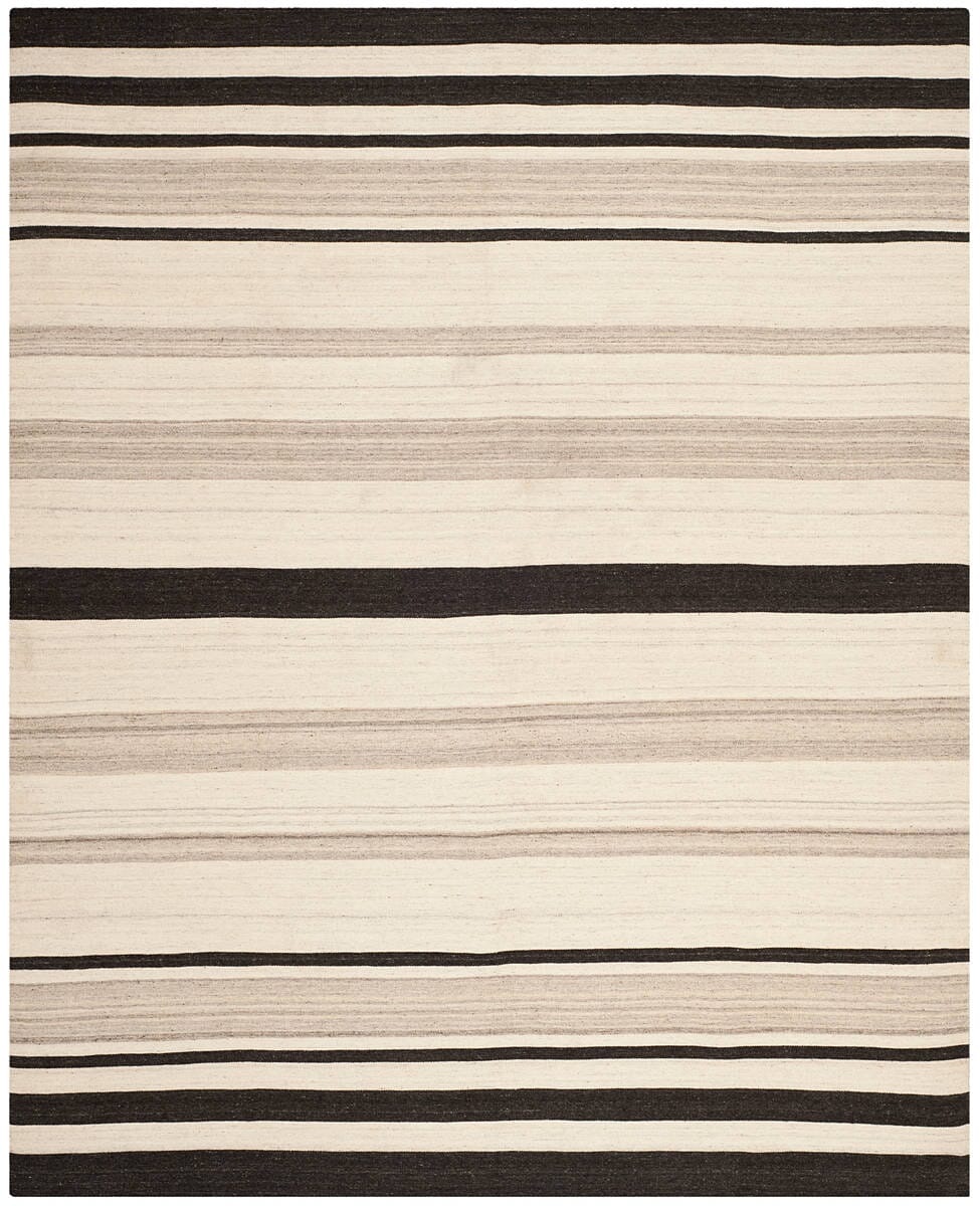 Safavieh Dhurries Dhu629A Natural / Grey Striped Area Rug