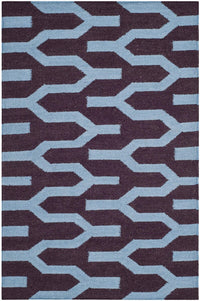 Safavieh Dhurries Dhu630B Purple / Blue Damask Area Rug