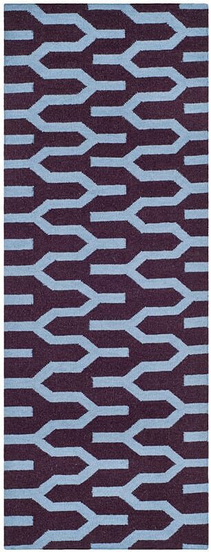 Safavieh Dhurries Dhu630B Purple / Blue Damask Area Rug