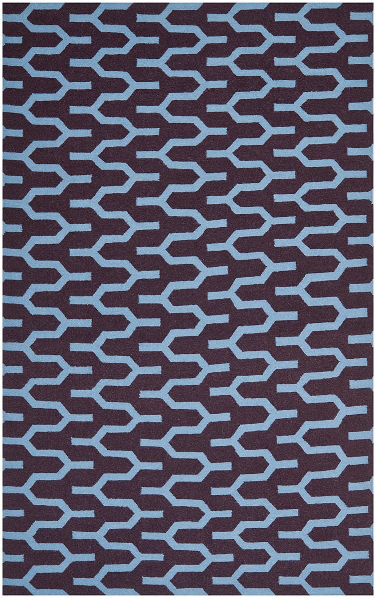 Safavieh Dhurries Dhu630B Purple / Blue Damask Area Rug