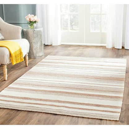 Safavieh Dhurries Dhu631A Natural / Camel Striped Area Rug