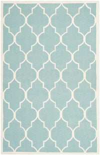 Safavieh Dhurries Dhu632C Light Blue / Ivory Geometric Area Rug