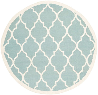 Safavieh Dhurries Dhu632C Light Blue / Ivory Geometric Area Rug