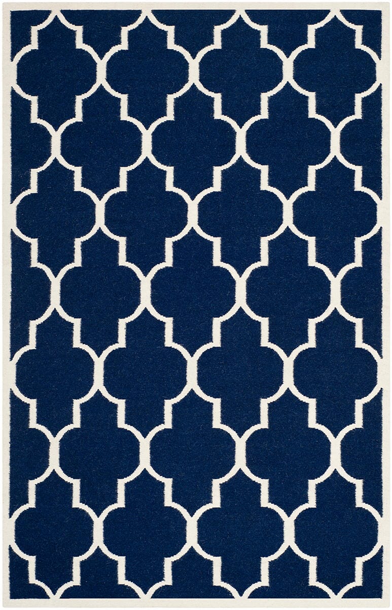 Safavieh Dhurries Dhu632D Navy / Ivory Geometric Area Rug