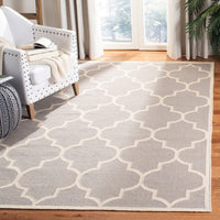 Safavieh Dhurries Dhu632G Dark Grey / Ivory Geometric Area Rug