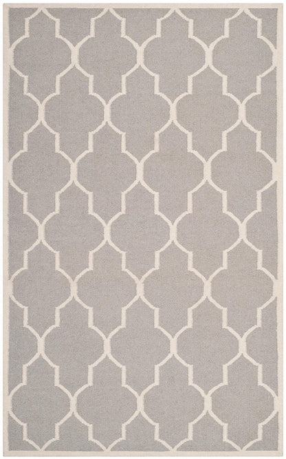 Safavieh Dhurries Dhu632G Dark Grey / Ivory Geometric Area Rug