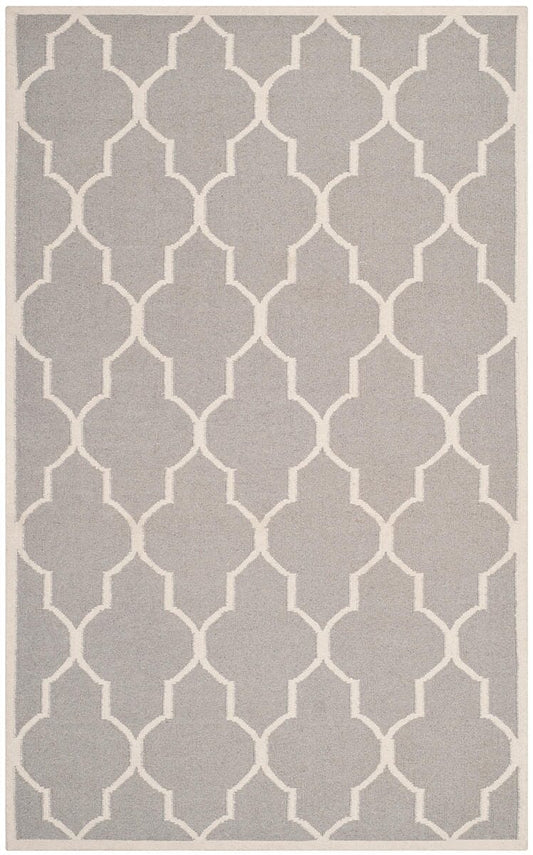 Safavieh Dhurries Dhu632G Dark Grey / Ivory Geometric Area Rug