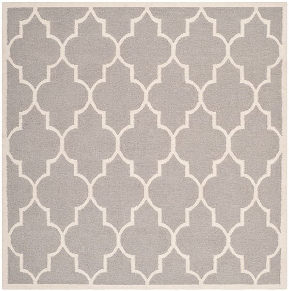 Safavieh Dhurries Dhu632G Dark Grey / Ivory Geometric Area Rug