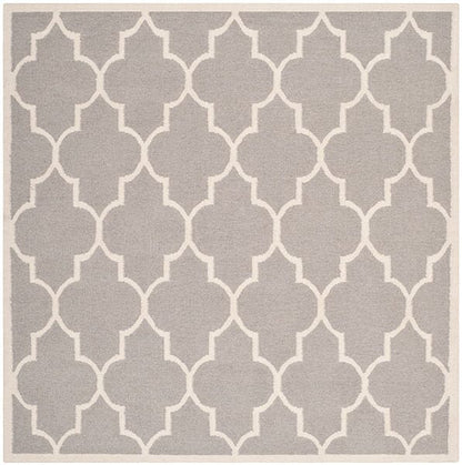 Safavieh Dhurries Dhu632G Dark Grey / Ivory Geometric Area Rug